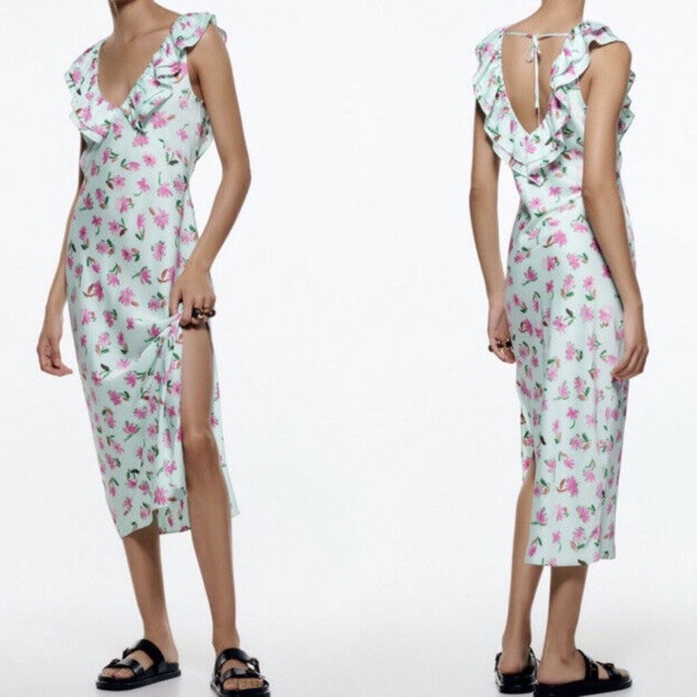 Zara Floral Print Dress 👗